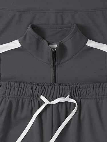 Hat and Beyond Mens Premium USA Made Striped Track Suit Athletic Casual Running Workout Sweat Suit Combo Track Jacket & Pant