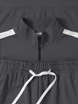 Hat and Beyond Mens Premium USA Made Striped Track Suit Athletic Casual Running Workout Sweat Suit Combo Track Jacket & Pant