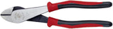 Klein Tools J228-8 Pliers, Made in USA, Diagonal Cutting Pliers with Dual-Material Journeyman Handles, Short Jaws and Beveled Cutting Edges, 8-Inch