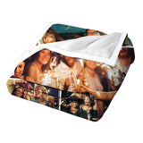 Ships Next Day,Custom Blanket with Picture Made in USA,Personalized Photo Blanket for Family Anniversary Christmas Birthday Halloween Valentines
