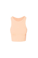 NIKIBIKI Women Seamless Vintage Chevron High Neck Crop Top, Made in U.S.A, One Size