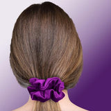 Velvet Scrunchies 3-Pack Gift Set Premium Plush Ponytail Holder Made in the USA Burgundy Forest Black