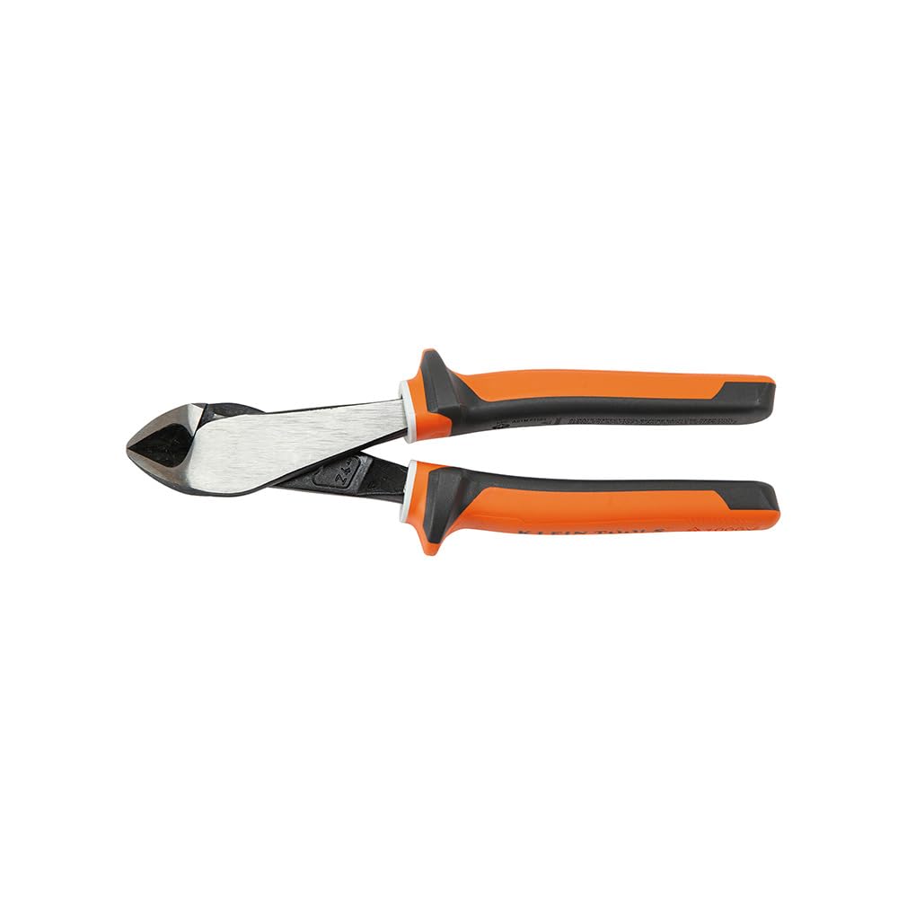 Klein Tools D228-8-INS Pliers, Made in USA, Insulated Diagonal Cutting Pliers with 1000V Rated Dual-Layer Grips and High-Leverage Design, 8-Inch