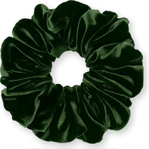 Velvet Scrunchies King Size Leopard XXL Plush Ponytail Holders Oversized Big Made in the USA