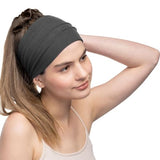 Women's Cotton Headbands Sweatbands 5" Wide Sports Fitness Yoga Fashion Made in USA