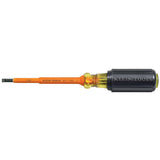 Klein Tools 602-4-INS 1/4-Inch Cabinet Tip Insulated Screwdriver, 4-Inch, Made in USA