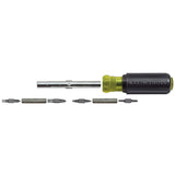 Klein Tools 80027 Screwdriver Set, 11-in-1 Multi-bit Screwdriver, 6-in-1 Stubby Screwdriver, Phillips, Slotted, Square, Torx Bits, 2-Piece