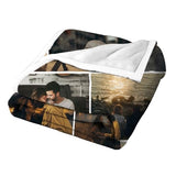 Ships Next Day,Custom Blanket with Picture Made in USA,Personalized Photo Blanket for Family Anniversary Christmas Birthday Halloween Valentines
