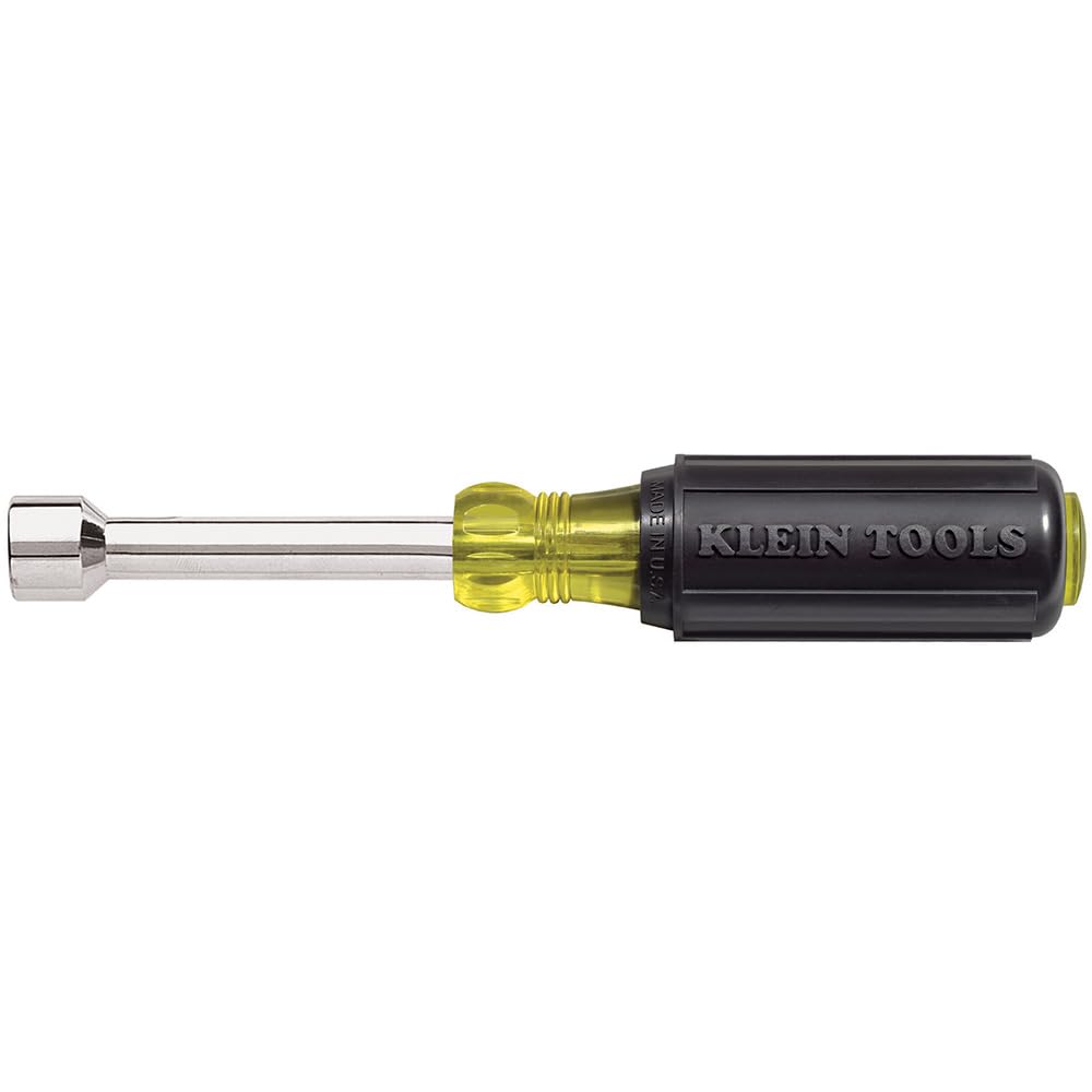 Klein Tools 630-5/16 Nut Driver, Made in USA, 5/16-Inch Tip Nut Driver with 3-Inch Hollow Shaft, Cushion Grip Handle