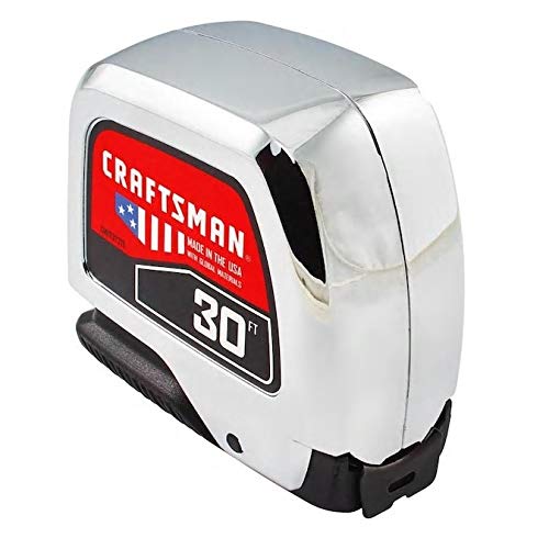 CRAFTSMAN Tape Measure, Chrome, 30-Foot (CMHT37370S)