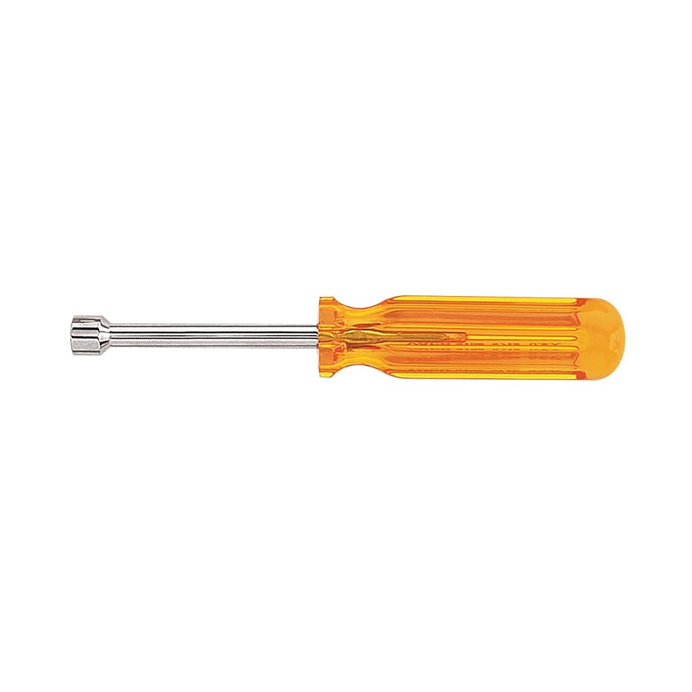 Klein Tools S10 5/16-Inch Nut Driver with 3-Inch Hollow Shaft and Comfordome Handle, Made in USA