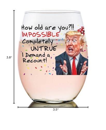 Funny Trump Birthday Glass - Trump Birthday Gifts for Men, Donald Trump Gifts for Men, Funny Birthday Gift for Women, Trump Gifts, Birthday Gift for Husband, Trump Stuff, Maga Merch (SHOT GLASS)