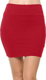 Sweet Hearts Mini Pencil Skirt for Women- Above Knee Basic Basic Bodycon Skirt Made in USA