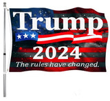 Annaflag Made In USA Trump 2024 Flag 3x5 Feet, Re-Elect The Rules Have Changed Flags, Durable Polyester with Two Brass Grommets Double Stitching Patriotic Outdoor Indoor Decoration Banner