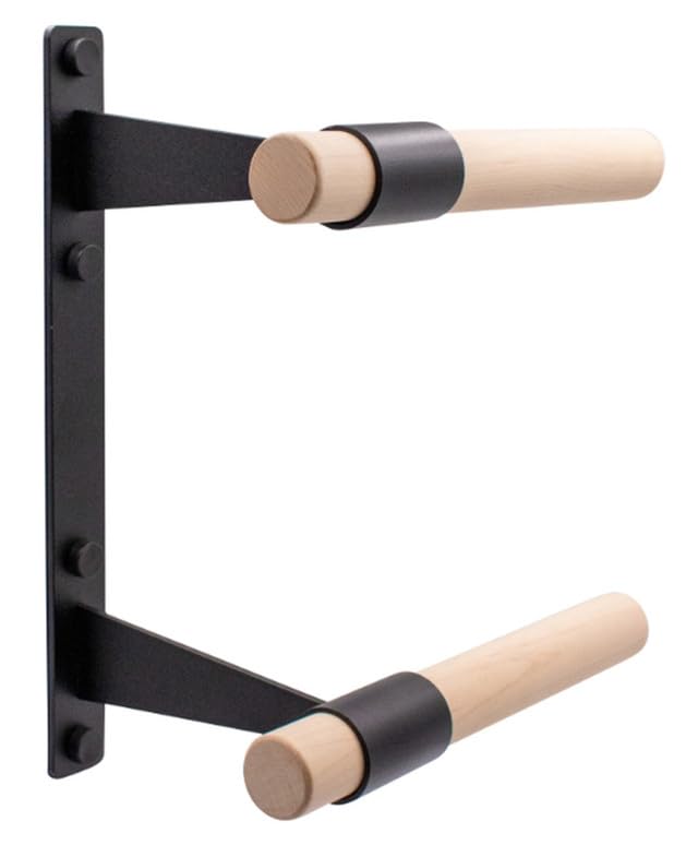 VITA Barre Wall-Mounted Double Ballet Barre, Deux, Wood | Fixed Height, Made in USA, Home, Studio or Gym Exercise Equipment for Kids & Adults | Dance, Fitness, Pilates