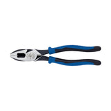 Klein Tools J2000-9NECRTP Side Cutter Linemans Pliers with Tape Pulling and Wire Crimping, High Leverage, 9-Inch