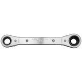 Klein Tools KT223X4 Lineman's Ratcheting 4-In-1 Box Wrench, Made in USA, 1/2-, 9/16-, 5/8-, and 3/4-Inch Sockets