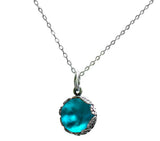 Bottled Up Designs Handmade Vintage Necklace, Recycled Mason Jar, Sterling Silver, Eco Friendly, Made in USA, Birthday Gifts, Mothers Day, Women, Anniversary (Mason jar (Aqua))