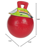 Jolly Pets Tug-n-Toss Heavy Duty Dog Toy Ball with Handle, 8 Inches/Large, Blueberry