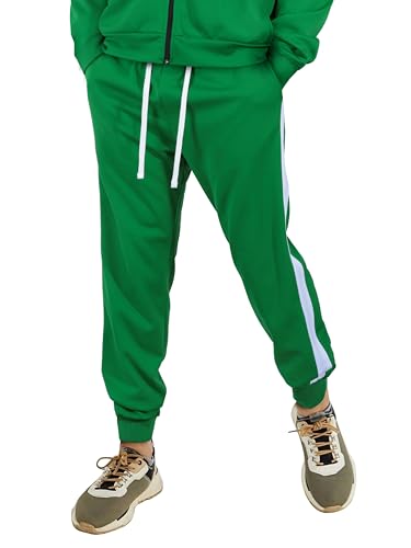 Hat and Beyond Mens Made in USA Premium Track Jacket & Pants Striped Sweatsuit Athletic Casual Essentials Gym