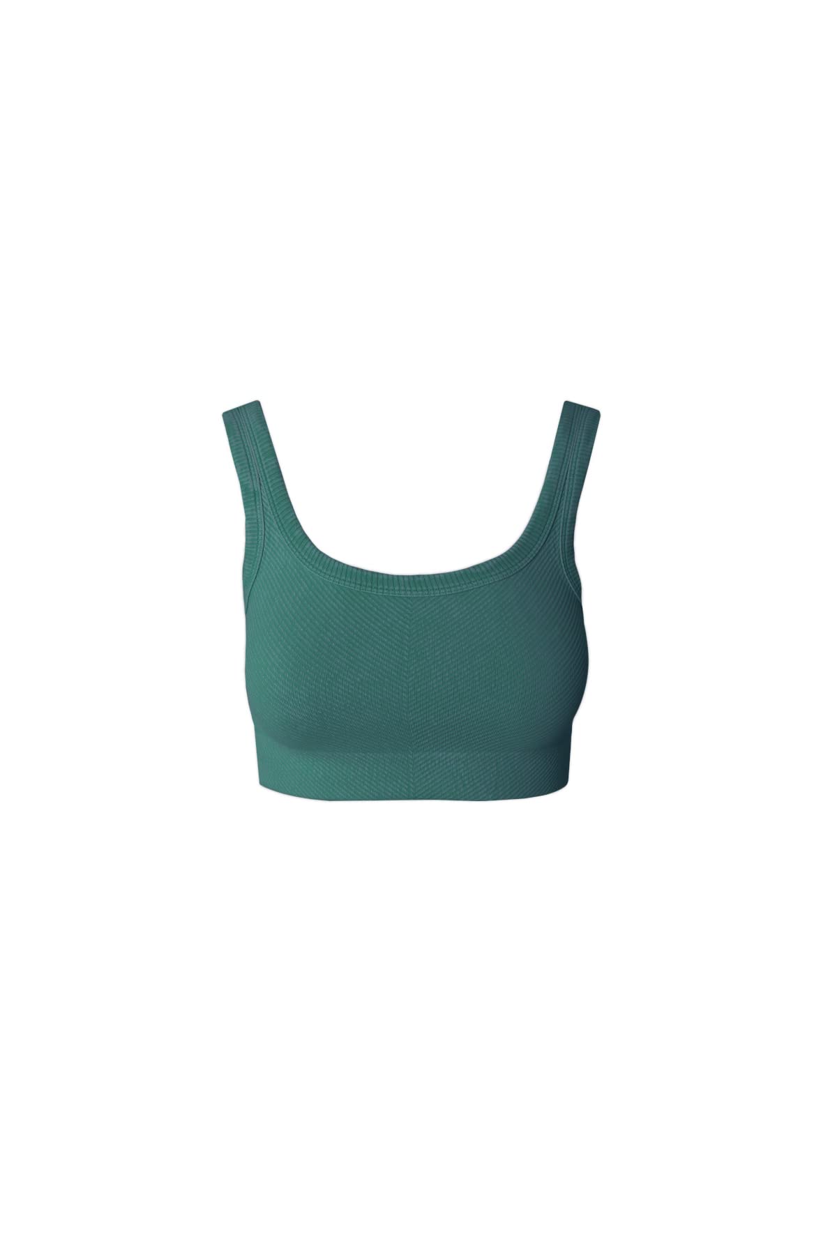 NIKIBIKI Women Seamless Vintage Chevron Ribbed Crop Top, Made in U.S.A, One Size