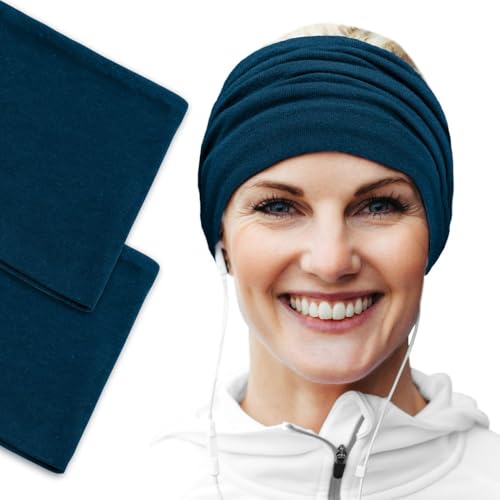 Women's Cotton Headbands Sweatbands 5" Wide Sports Fitness Yoga Fashion Made in USA