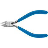 Klein Tools D230-4C Pliers, Made in USA, Midget Diagonal Cutting Electronics Pliers with Semi-Flush Design to Cut Nickel Ribbon Wire, 4-Inch