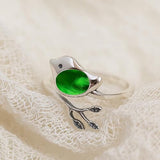 Bottled Up Designs Handmade Little Bird Ring, Recycled Antique Bottles, Sterling Silver, Eco Friendly, Made in USA, Birthday Gifts, Mothers Day, Women, Anniversary (Red Beer Bottle)