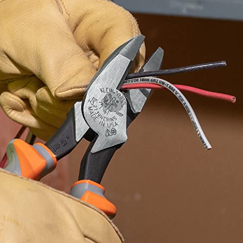 Klein Tools 1005RINS Insulated Pliers, Made in USA, Cutting / Crimping Tool for Insulated and Non-Insulated 10 to 22 AWG Wire and Connectors,1000V Rated