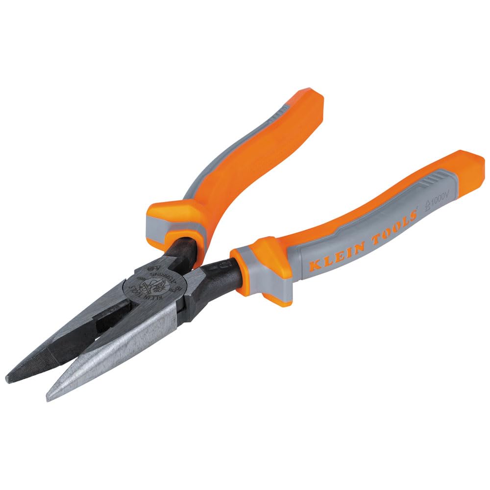 Klein Tools 1005RINS Insulated Pliers, Made in USA, Cutting / Crimping Tool for Insulated and Non-Insulated 10 to 22 AWG Wire and Connectors,1000V Rated