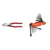Klein Tools D248-8 Pliers, Made in USA, Diagonal Cutting Multi-Purpose Pliers with Angled Head, High-Leverage Design, and Short Jaw, 8-Inch