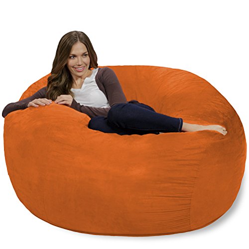 Chill Sack Bean Bag Chair: Giant 4' Memory Foam Furniture Bean Bag - Big Sofa with Soft Micro Fiber Cover - Black