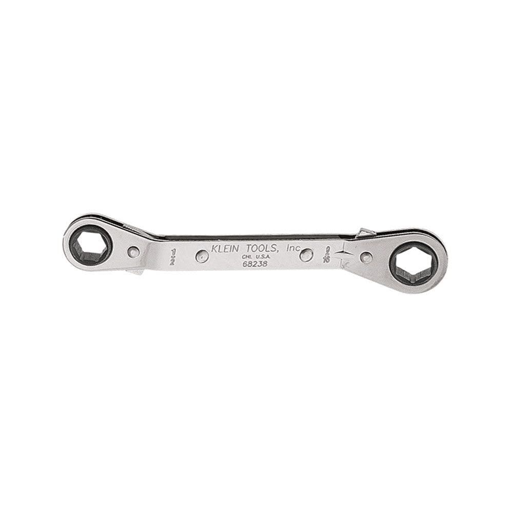 Klein Tools 68240 Fully Reversible Ratcheting Offset Box Wrench, 5/8 x 11/16-Inch, Made in USA