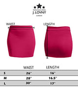 J. LOVNY Women's Elastic Waistband Stretch Bodycon Mini Length Pencil Skirt Made in USA