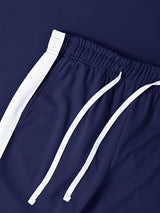 Hat and Beyond Mens Premium USA Made Striped Track Suit Athletic Casual Running Workout Sweat Suit Combo Track Jacket & Pant