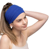 Women's Cotton Headbands Sweatbands 5" Wide Sports Fitness Yoga Fashion Made in USA