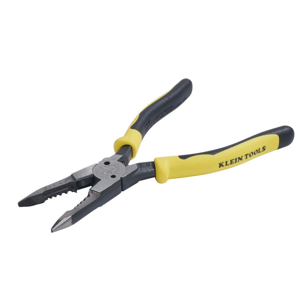 Klein Tools J207-8CR Needle Nose Pliers are All-Purpose Linesman Pliers, Made in USA, Crimping, Looping, Cutting, Stripping, Crimping, Shearing