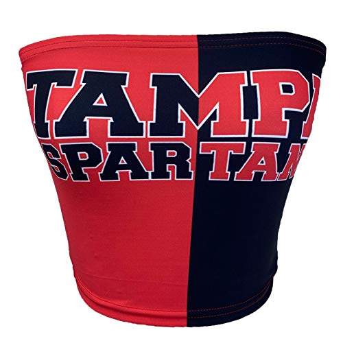 Lojobands Women's Tailgate Outfit College Two Tone Color Block Tube Top Made in USA One Size Fits Most