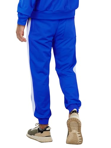 Hat and Beyond Mens Made in USA Premium Track Jacket & Pants Striped Sweatsuit Athletic Casual Essentials Gym