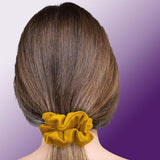 Velvet Scrunchies 3-Pack Gift Set Premium Plush Ponytail Holder Made in the USA Burgundy Forest Black