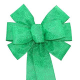 Red Embossed Weatherproof Wreath Bow - Package Perfect Bows Made in USA (10 inch bow)