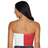 Lojobands Women's Tailgate Outfit College Two Tone Color Block Tube Top Made in USA One Size Fits Most