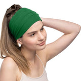 Women's Cotton Headbands Sweatbands 5" Wide Sports Fitness Yoga Fashion Made in USA