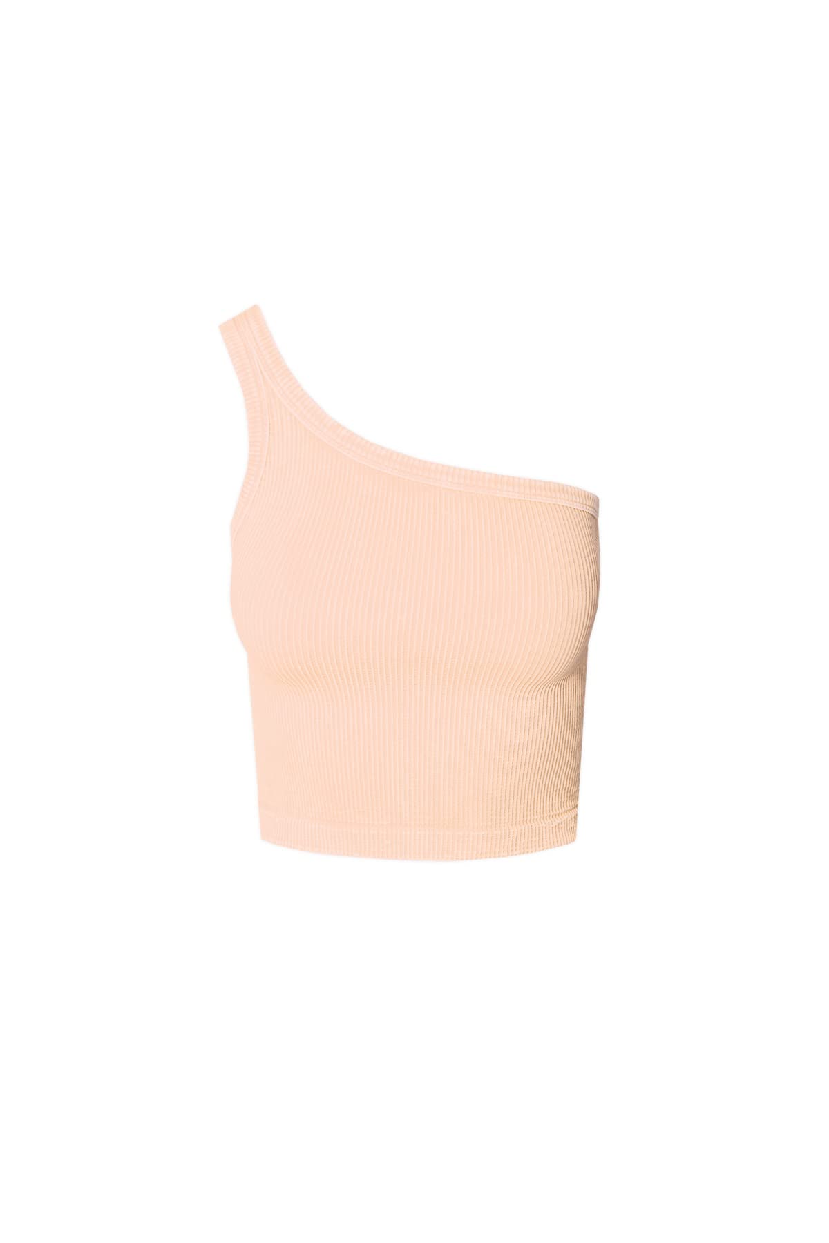 NIKIBIKI Women Seamless Vintage One Shoulder Crop Top, One Size