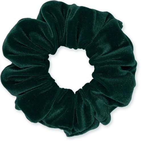 Velvet Scrunchies 3-Pack Gift Set Premium Plush Ponytail Holder Made in the USA Burgundy Forest Black