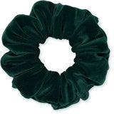 Velvet Scrunchies 3-Pack Gift Set Premium Plush Ponytail Holder Made in the USA Burgundy Forest Black