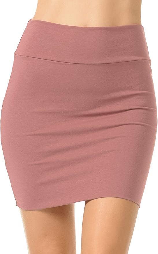 Sweet Hearts Mini Pencil Skirt for Women- Above Knee Basic Basic Bodycon Skirt Made in USA