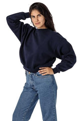 Los Angeles Apparel Heavy Fleece Cropped Mock Neck Pullover (Garment Dye)