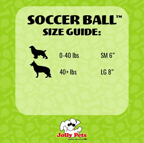 Jolly Pets Medium Soccer Ball Floating-Bouncing Dog Toy, 6 inch Diameter, Apple Green (SB06 GR)