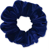 Velvet Scrunchies 3-Pack Gift Set Premium Plush Ponytail Holder Made in the USA Burgundy Forest Black